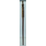 A Japanese wooden walking stick 82cm.