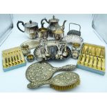 Collection of silver plated items Qty .