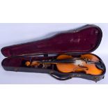 A TWO PIECE BACK LARK VIOLIN. 57 cm long.