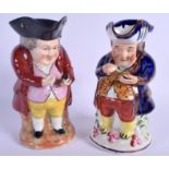 TWO ENGLISH CHARACTER TOBY JUGS. 23.5 cm high. (2)