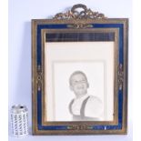 A LARGE NEO CLASSICAL BRASS PHOTOGRAPH FRAME. 45 cm x 37 cm.