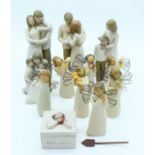 Collection of Willow tree figures 23cm (12).