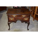A George 111 3 drawer Lowboy chest of drawers 69 x 77cm.