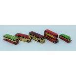 Collection of vintage Dinky model buses/coaches . (5)
