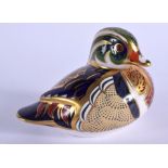 Royal Crown Derby paperweight Carolina Duck. 11cm wide.