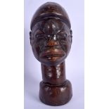 A LOVELY EARLY 20TH CENTURY AFRICAN TRIBAL HARDWOOD BUST with unusual engraved scarified features. 2