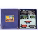 A BOXED HORNBY TRAIN NO 601 GOODS SET.