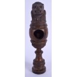 A 19TH CENTURY GERMAN BAVARIAN BLACK FOREST LION NUT CRACKER. 21 cm high.