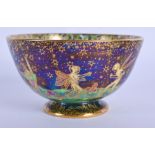 A WEDGWOOD FAIRYLAND LUSTRE PORCELAIN BOWL by Daisy Makeig Jones. 8.5 cm diameter.