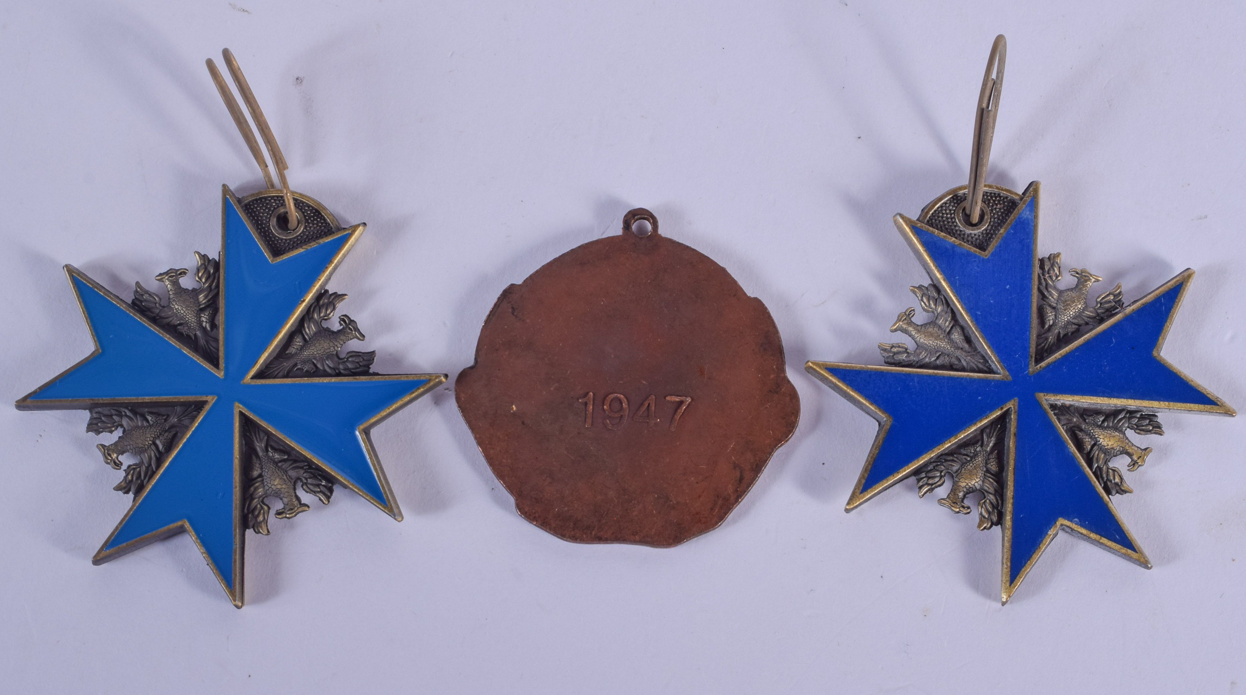 THREE CONTINENTAL MEDALLIONS. Largest 5.5 cm wide. (3) - Image 2 of 2