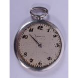 AN ART DECO WHITE GOLD TIFFANY & CO VACHERON POCKET WATCH. 51 cm diameter.