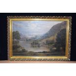 A Framed Oil on Canvas view of Rydal water 49 x 75 cm