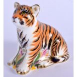 Royal Crown Derby paperweight Sumatran Tiger Cub limited edition of 950. 7cm high.