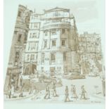 Collection of Sepia Prints Charing Cross Hospital by Ken Howard 48 x 35 cm (12)