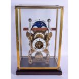 A LARGE CONTEMPORARY SKELETON GRASSHOPPER MOON PHASE CLOCK. Clock 33 cm x 18 cm.