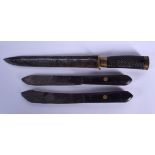 AN ANTIQUE KNIFE together with two others. Largest 32 cm long. (3)