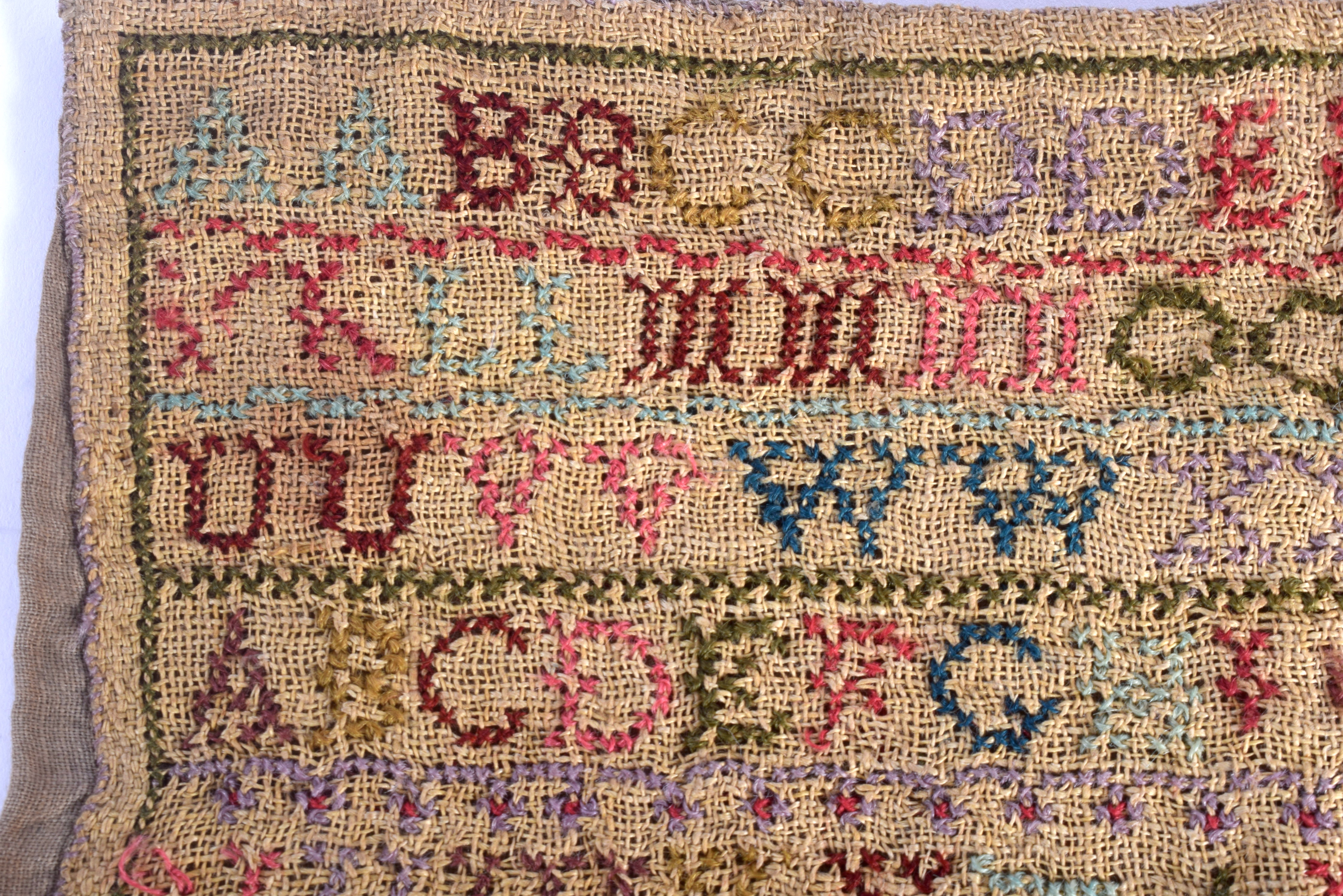 AN EARLY 19TH CENTURY ENGLISH EMBROIDERED SAMPLER. 28 cm square. - Image 3 of 5