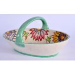 AN UNUSUAL ART DECO CHARLOTTE RHEAD BASKET. 13 cm wide.