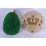 TWO CHINESE JADE ROUNDELS. (2)