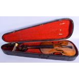 A TWO PIECE BACK VIOLIN. 57 cm long.
