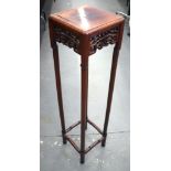 A 19TH CENTURY CHINESE HARDWOOD HONGMU NARROW TABLE. 88 cm x 20 cm.