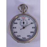 A MILITARY STOP WATCH. 4.5 cm diameter.