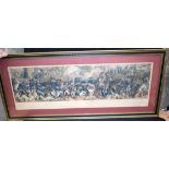 A framed Daniel Maclise R A engraving of The death of Nelson .116 x 38cm
