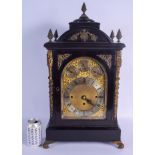 A LARGE VICTORIAN EBONISED BRACKET CLOCK by Joseph Penlington of Liverpool. 58 cm x 30 cm.