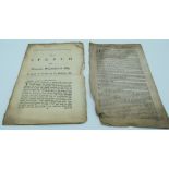 A document detailing a speech by Richard White - Liver 18 C and another 17th C document.