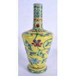 AN EARLY 20TH CENTURY CHINESE DOUCAI PORCELAIN VASE Late Qing/Republic, overlaid in yellow glaze. 25