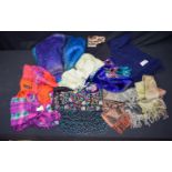 A Collection of quality scarfs Cashmere, Mohair some Scottish made ,Forte, Scotch House . (9)