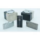 A collection of lighters 7 x 5cm (5).