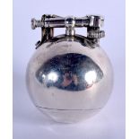 A RARE ART DECO SILVER BALL UNIQUE DUNHILL LIGHTER. London 1929. 111 grams. 5 cm x 4 cm.