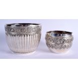 TWO ANTIQUE INDIAN BOWLS. 747 grams. Largest 15 cm x 12 cm. (2)