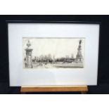 A Framed engraving of “The approach to the Mall” 19 x 38cm.
