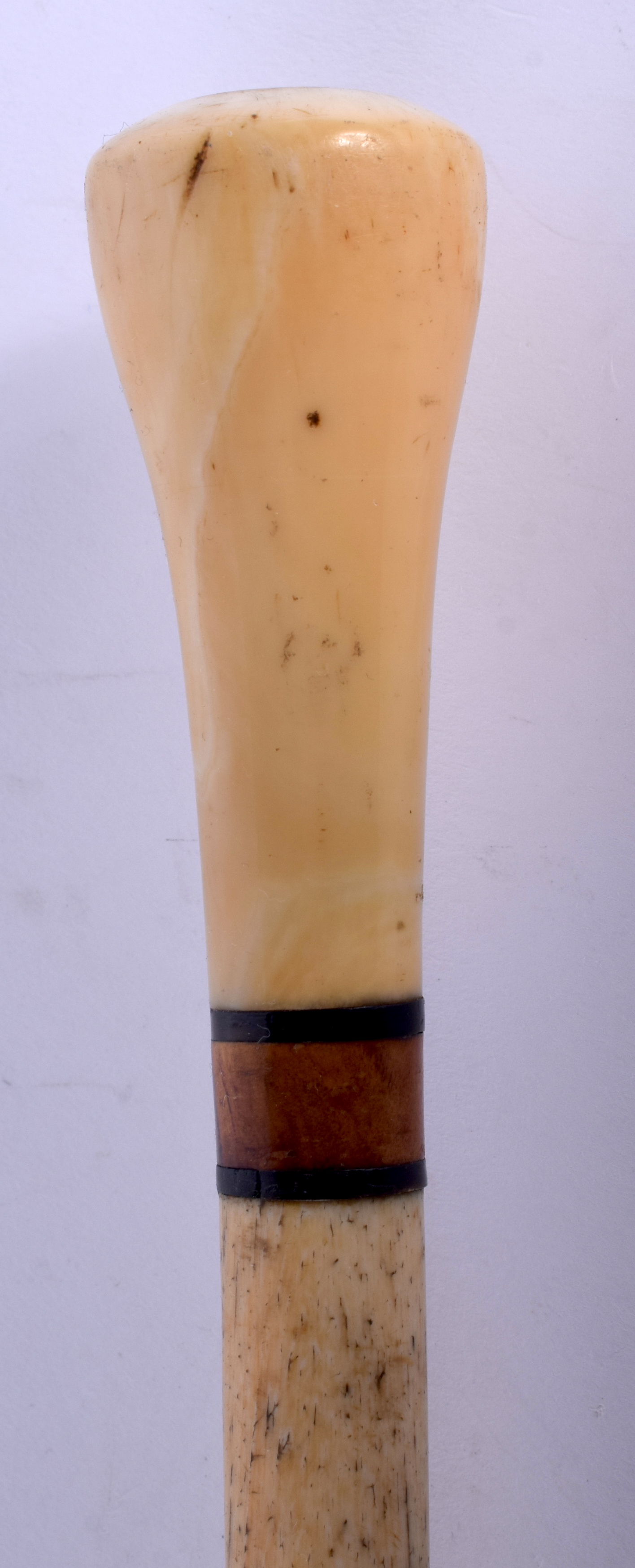 A GEORGE III IVORY AND BONE WALKING CANE. 85 cm long. - Image 2 of 6