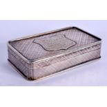 AN ANTIQUE SILVER SNUFF BOX. Birmingham 1839. 88 grams. 7 cm x 4 cm.