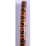 A RARE EARLY 20TH CENTURY SOUTH AMERICAN FAUX TORTOISESHELL CANE by Jose Junior Petropolis. 90 cm lo