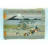 A Colour photograph album entitled Sights and scenes in Fair Japan 46 pictures .