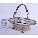 A FINE AND RARE LONDON GEORGE II SILVER BASKET C1757 by Samuel Herbert & Co, decorated with Chinese