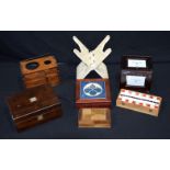 A collection of boxes and other wooden items largest 28cm (7)