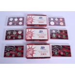 THREE BOXED AMERICAN SILVER PROOF COIN SETS. (3)