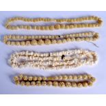 ASSORTED CONTINENTAL ANTIQUE IVORY JEWELLERY. (qty)