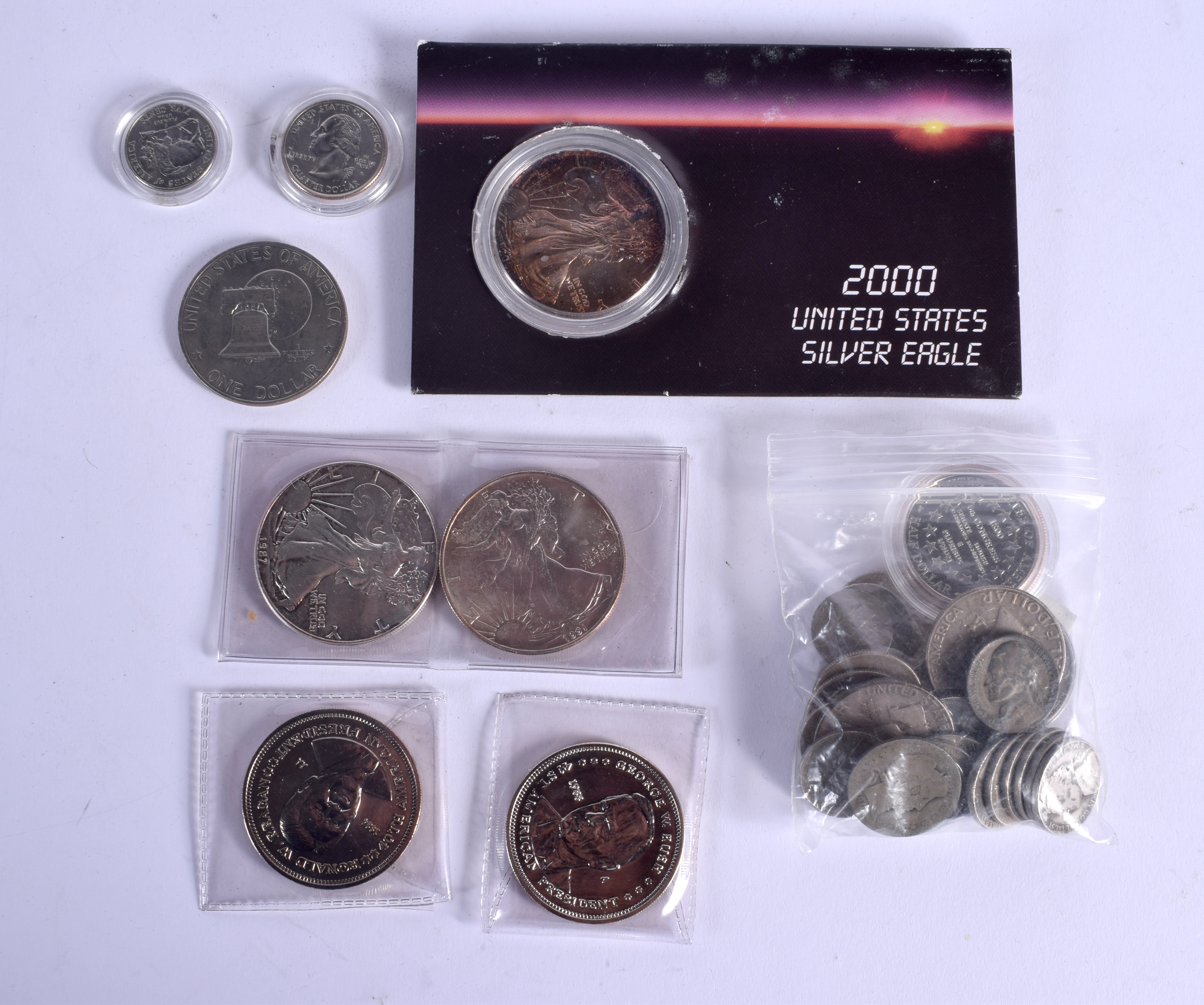 A SILVER PROOF COIN etc. (qty)