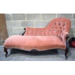 A Victorian Chaise Lounge 176 cm .