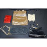 A collection of Handbags including Calvin Kline and four other vintage bags (5)