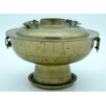 A Chinese Brass lidded censer 20 x 13cm.