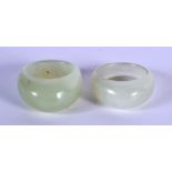 TWO CHINESE JADE RINGS. (2)
