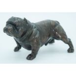 A Bronze bull dog 18.5cm x 10cm.