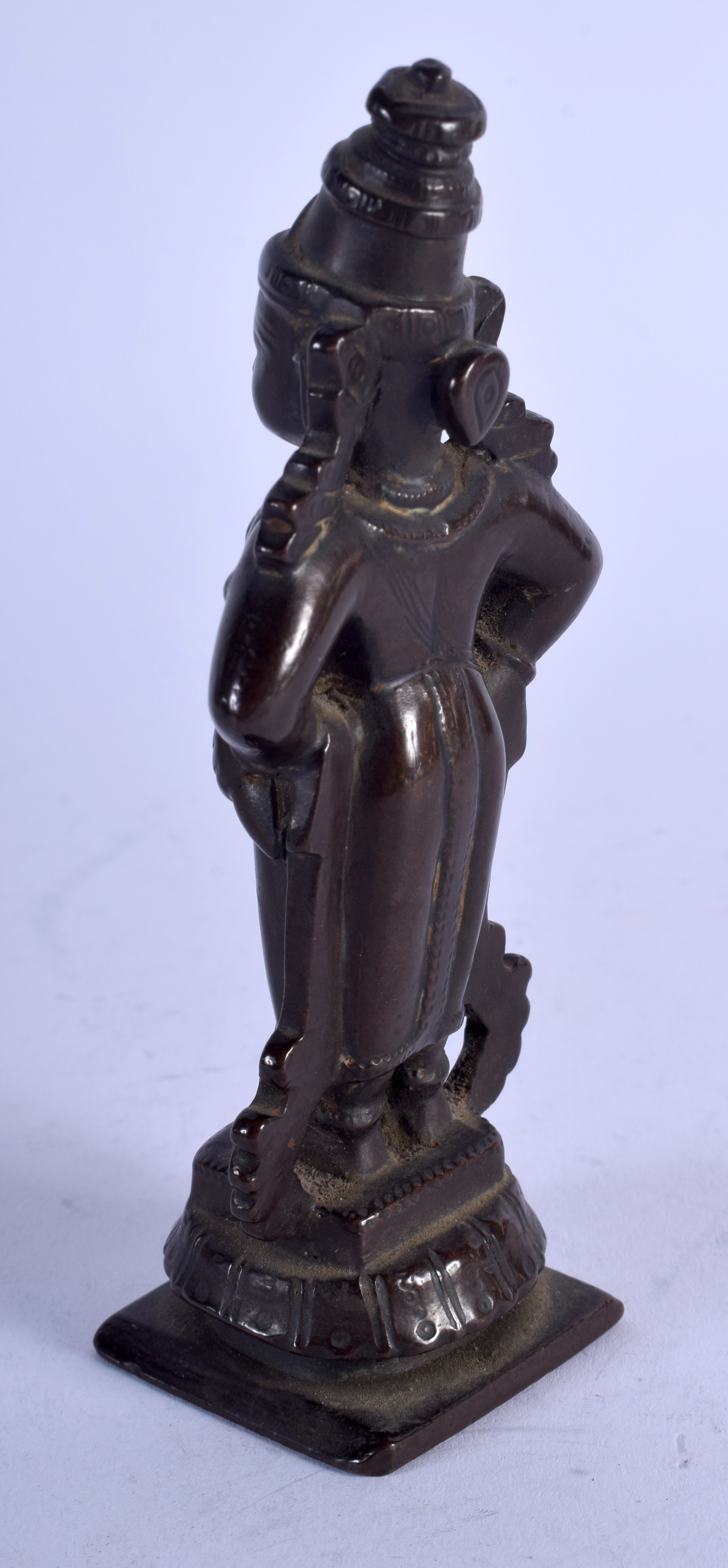 AN 18TH/19TH CENTURY INDIAN BUDDHISTIC BRONZE DEITY. 12.5 cm high. - Image 2 of 4